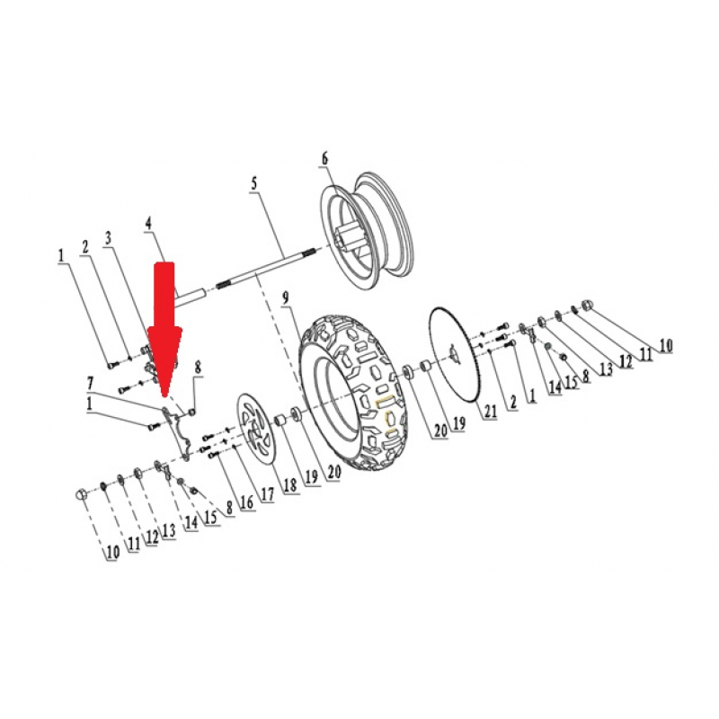 Brake Caliper Fixing Plate - 250w Monkey Bike