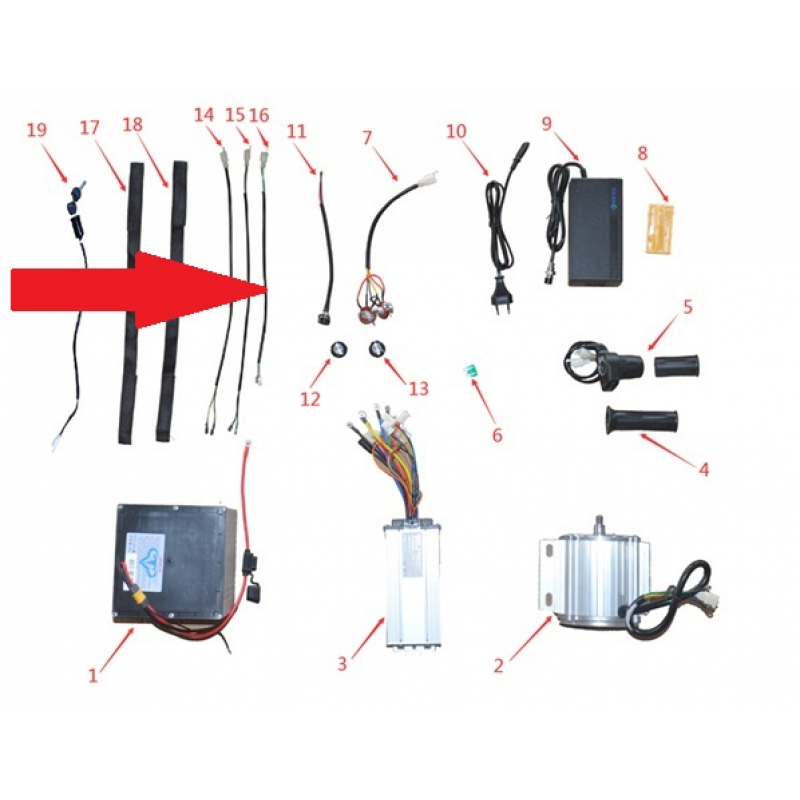 Power Cable - 1200w & 2000w Electric Dirt Bike