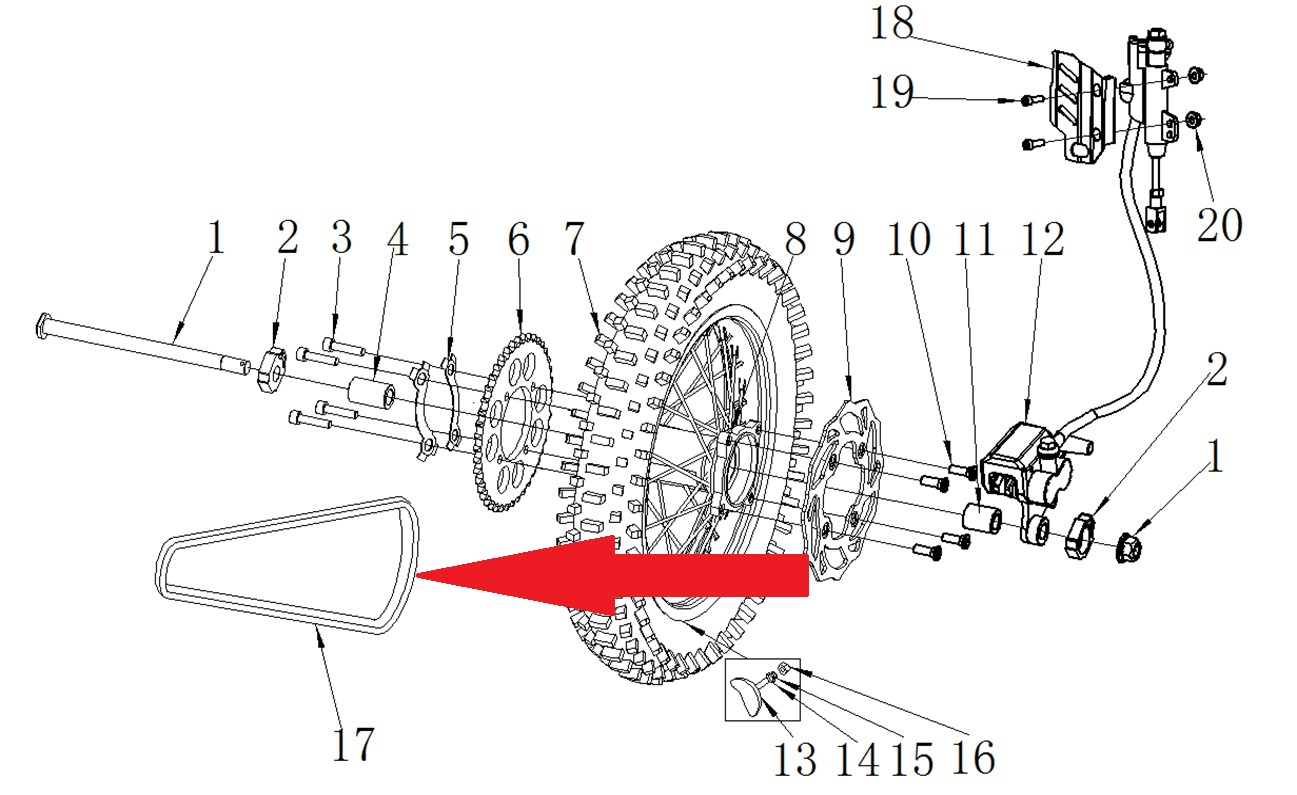 Chain- RFN 125cc / 140cc Thunder Dirt Bike