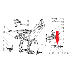 chain roller (bottom) - RFN 125cc / 140cc Thunder Dirt Bike