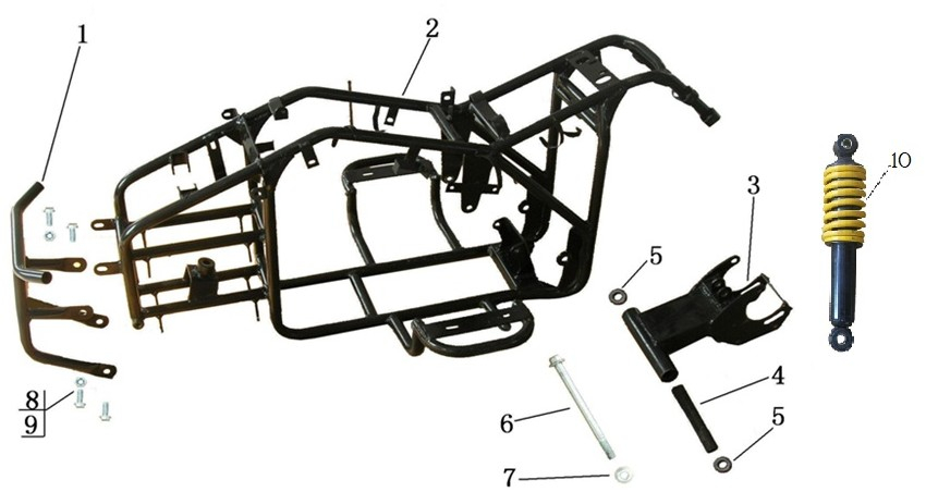 VRX70 Chassis Frame (Black)