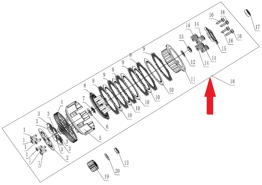 Clutch Assembly For RXF 190cc Freeride Dirt Bike Storm Buggies