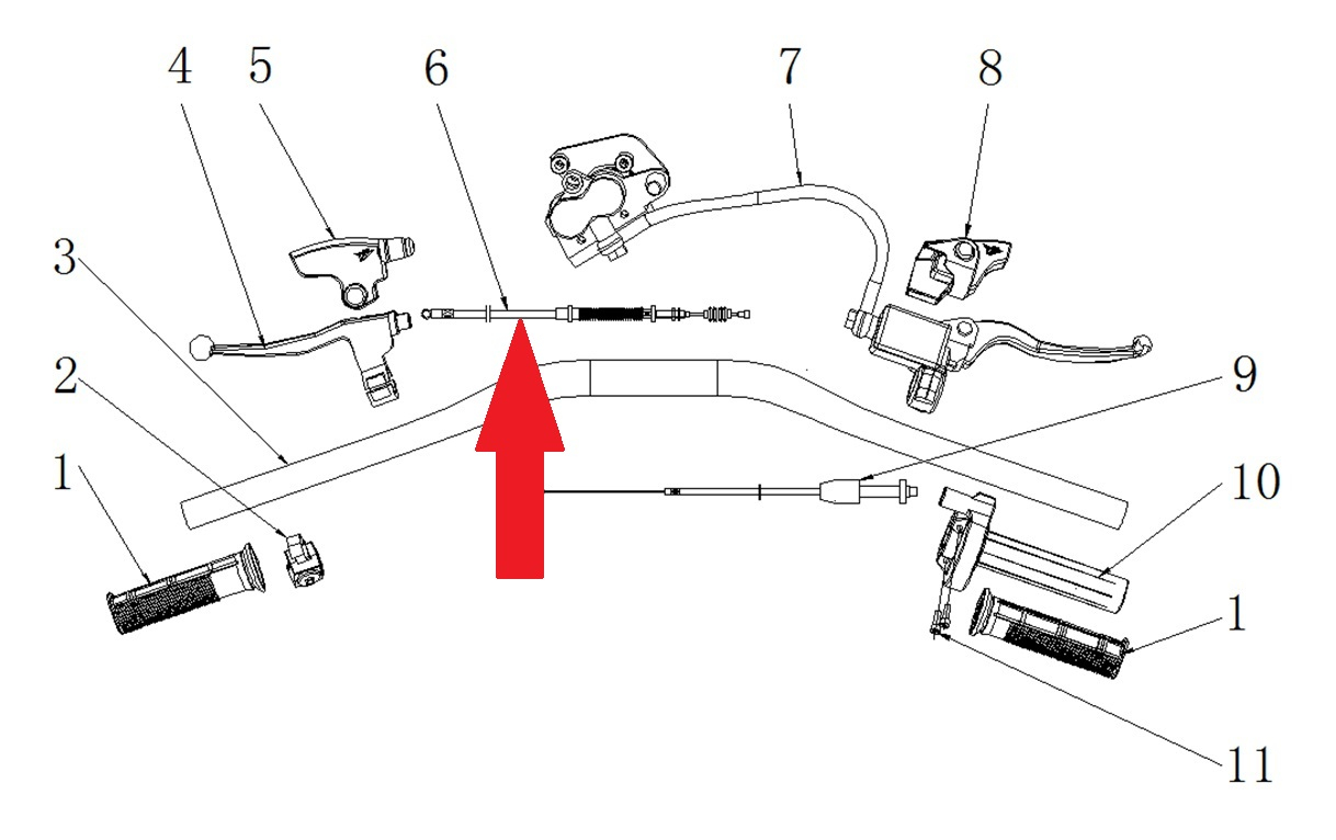 Clutch Cable - RFN 125cc / 140cc Thunder Dirt Bike