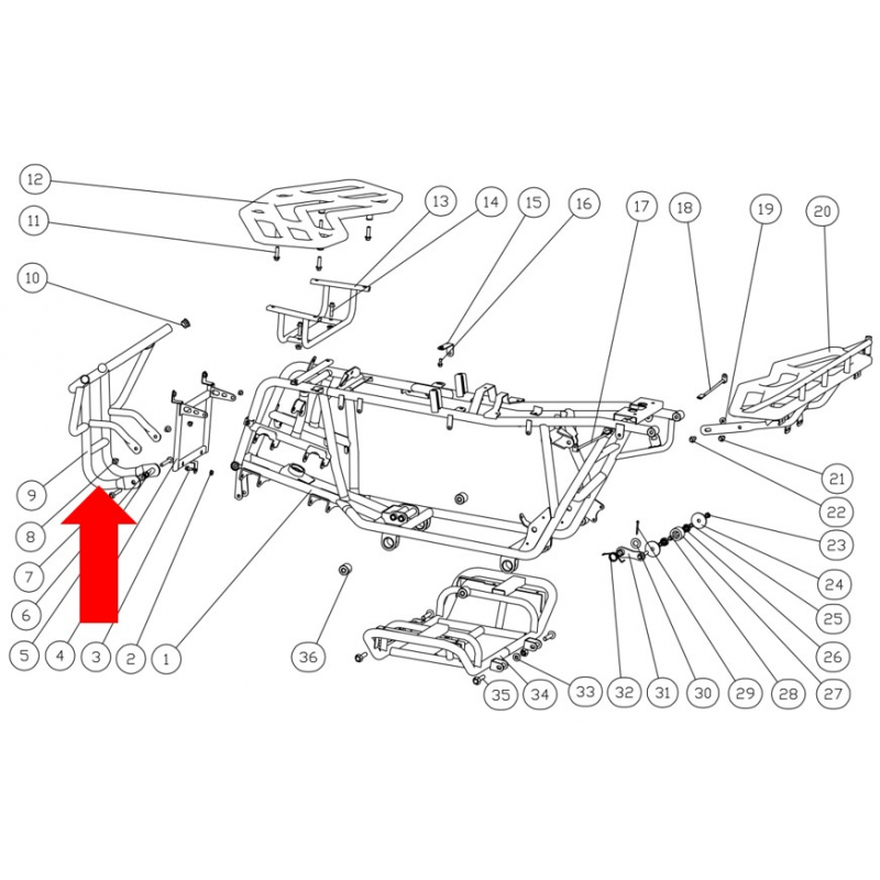 Commander 180cc Front Bumper