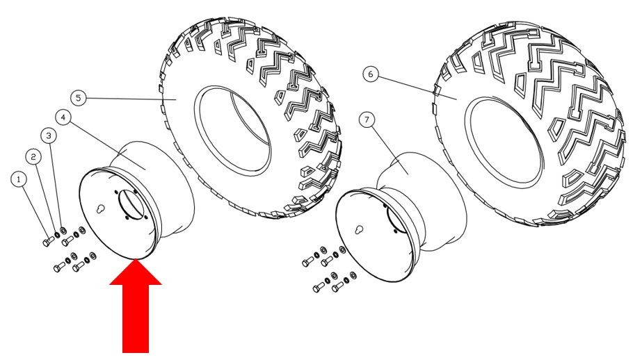 Commander 180cc Front Wheel Rim