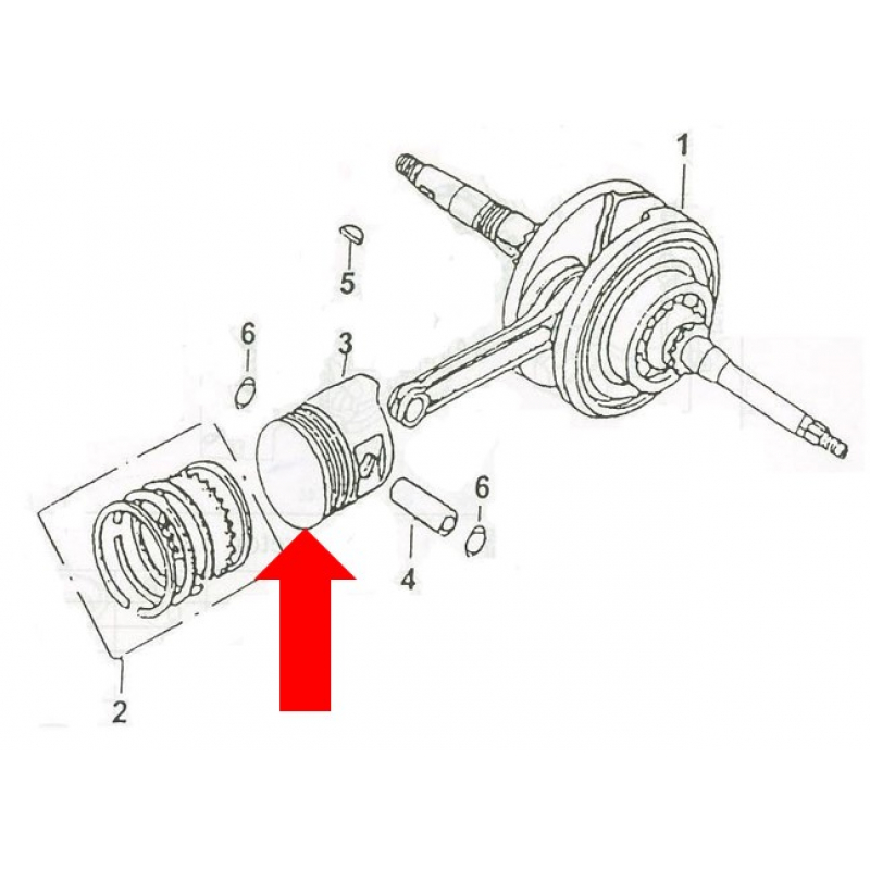 Commander 180cc Piston Assembly 