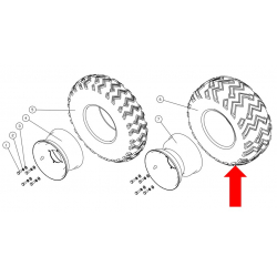 Apollo Commander 180cc Quad Rear Wheel & Tyre