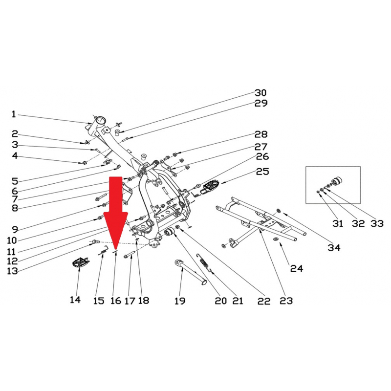 Split Pin (1.5 x 20mm) - RFN 70cc / 110cc Thunder Dirt Bike