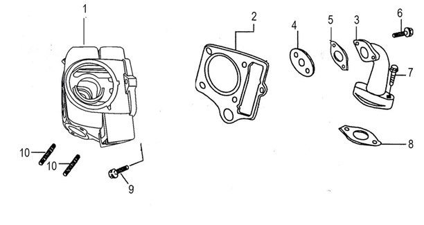 Cylinder Head Assembly - RFN Thunder 140cc