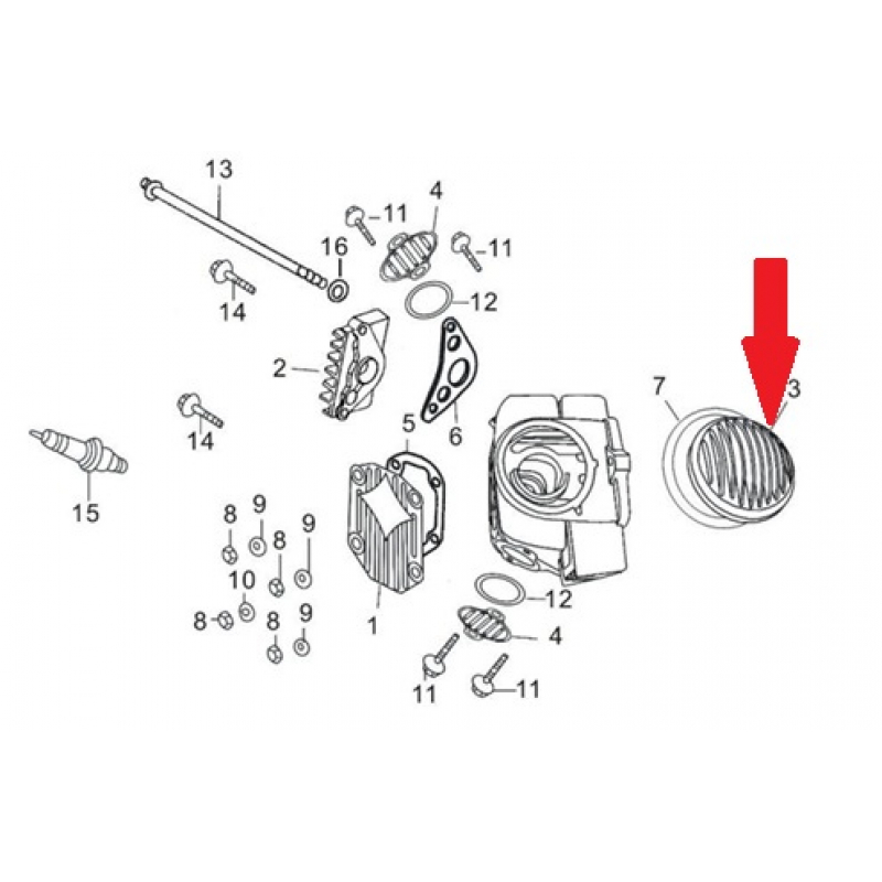 Cylinder Head Left Cover - RFN 140cc Dirt Bike