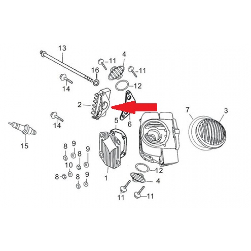 Cylinder Head Right Cover - RFN 140cc Dirt Bike