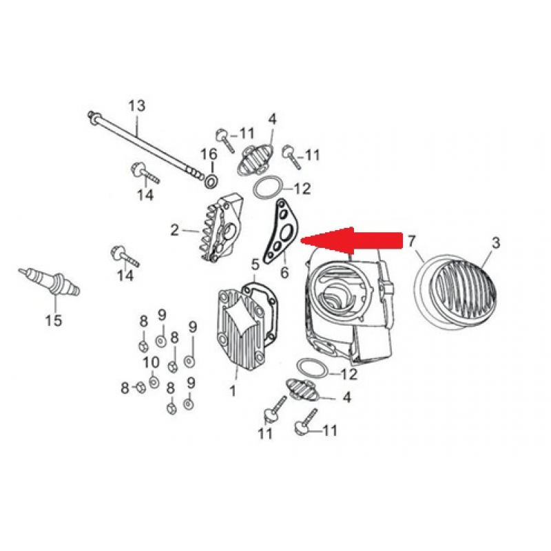 Cylinder Head Right Cover Gasket - RFN 140cc Dirt Bike
