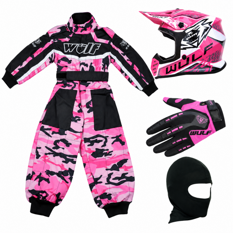 Pink Camo Wulfsport Clothing & Helmet Discount Bundle Deal