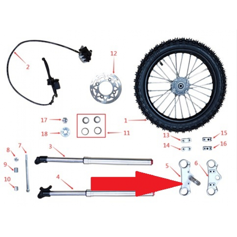 Lower Splintage - 1200w & 2000w Electric Dirt Bike