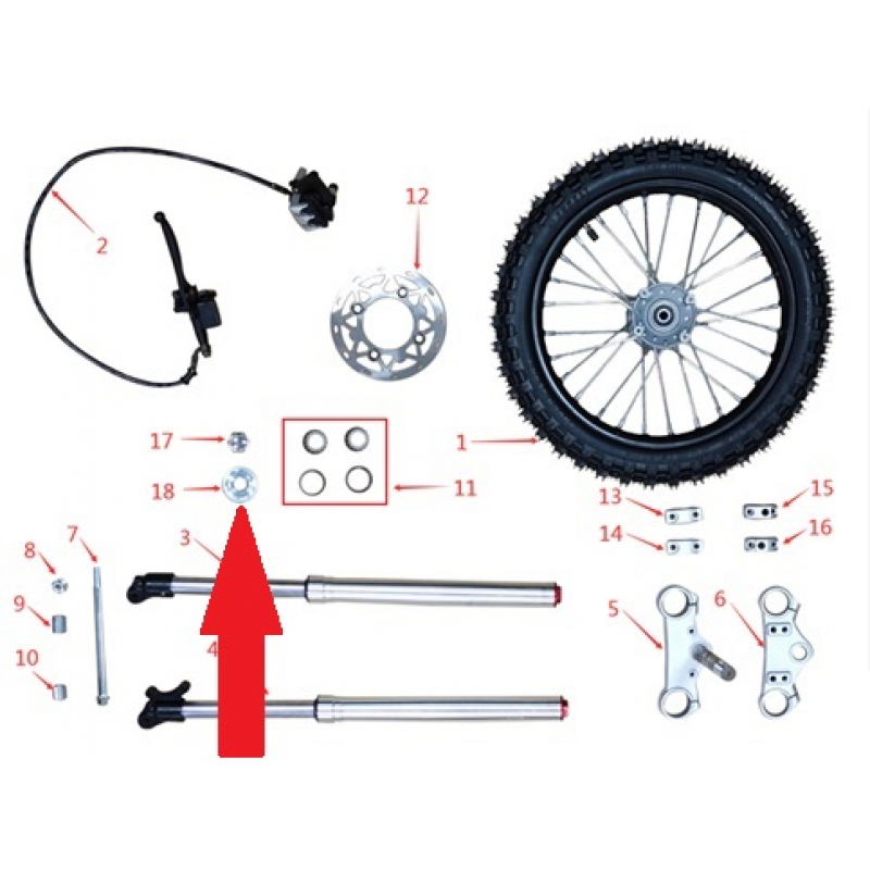 handlebar adjusting nut  - 1200w & 2000w Electric Dirt Bike