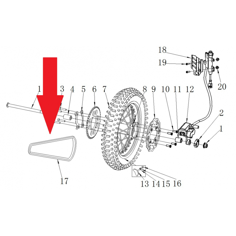 Drive Chain (Gold) - RFN 125cc / 140cc Thunder Dirt Bike