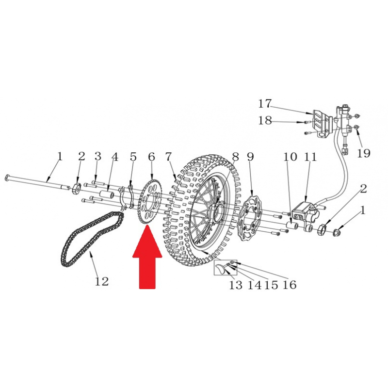 Drive Sprocket - RFN Thunder Pro 110cc Dirt Bike