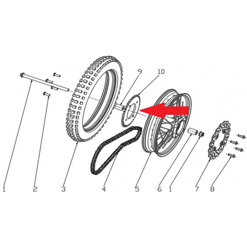 Driven Sprocket - RFN 70cc / 110cc Thunder Dirt Bike
