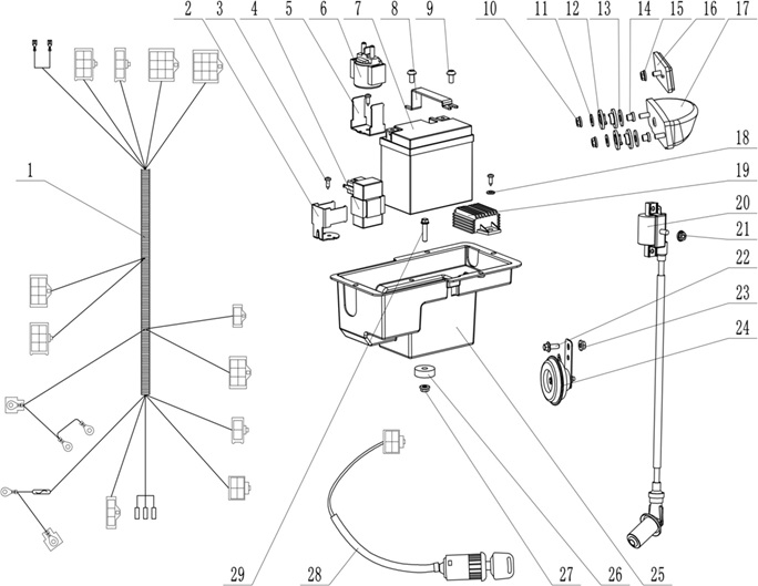 Electrical - Apollo Sniper 120ccc Quad Bike