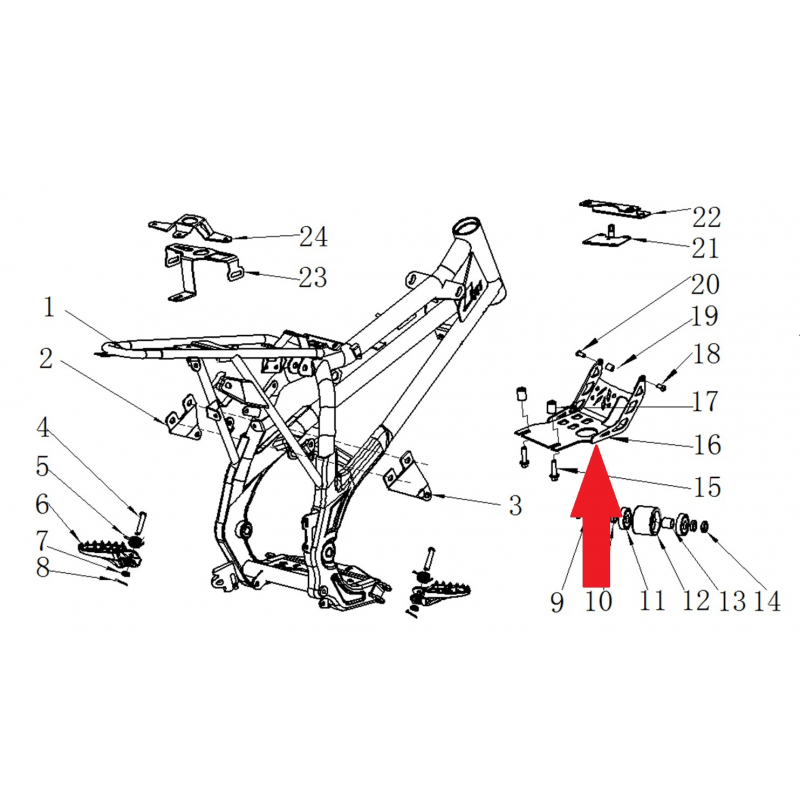 Engine Bottom Plate - RFN 125cc / 140cc Thunder Dirt Bike