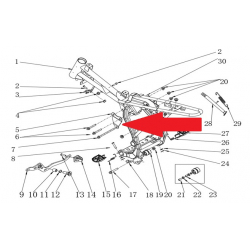 Engine Mounting Bracket (Left) - RFN Thunder Pro 110cc Dirt Bike