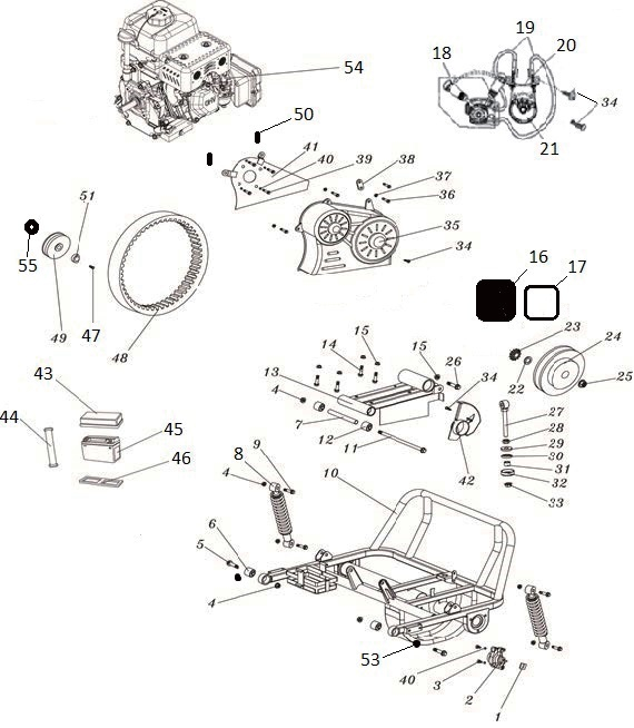 Engine, Swing Arm & Clutch