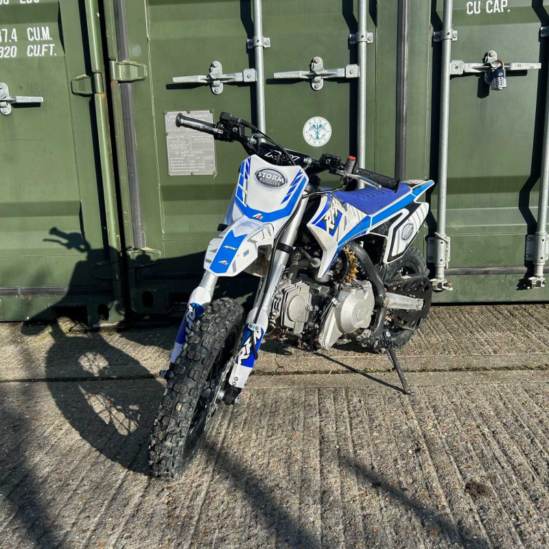 Ex Demo 110cc RFN Racing™ Thunder Semi Auto Pit Bike 12/10" - Blue - Fully Built