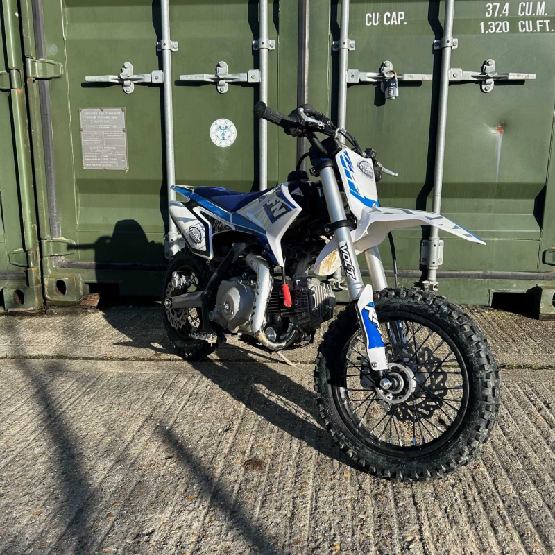 Ex Demo 110cc RFN Racing™ Thunder Semi Auto Pit Bike 12/10" - Blue - Fully Built