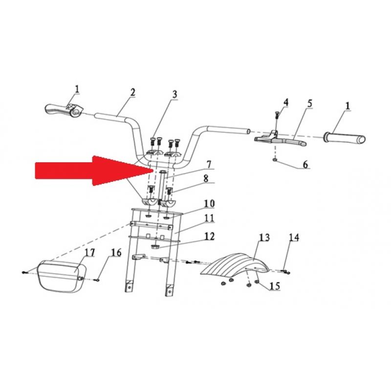 Flange Bolt (M10 x 1.35 x 145mm) - 250w Monkey Bike