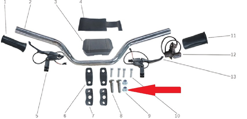 Flange Lock Nut (M10 x 1.25mm) - Storm 800w Dirt Bike