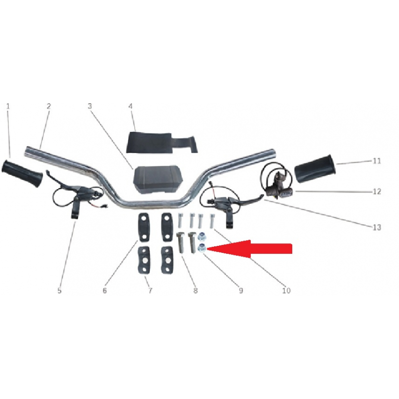 Flange Lock Nut (M10 x 1.25mm) - Storm 800w Dirt Bike
