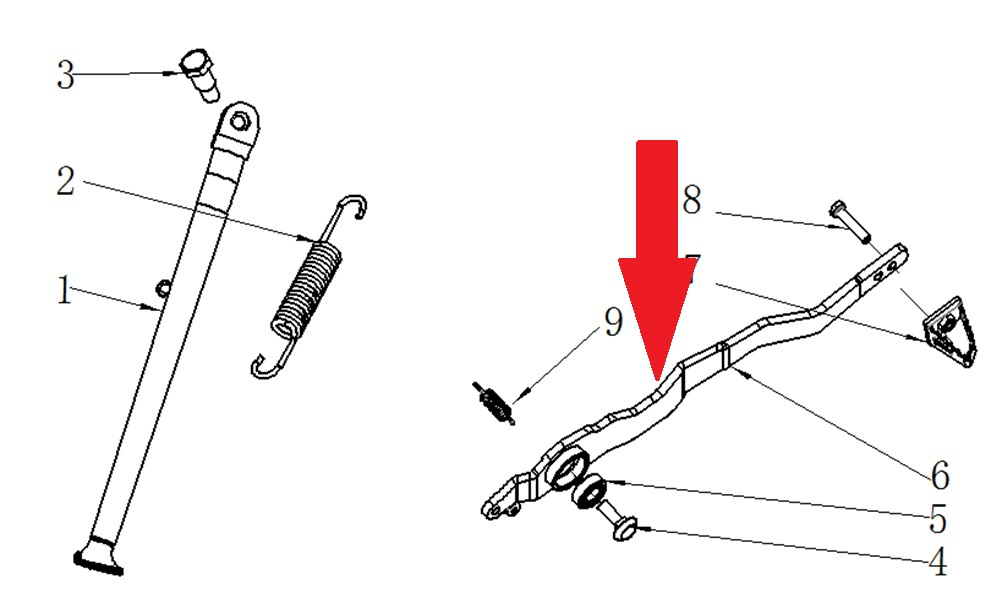 Foot Brake Lever - RFN 125cc / 140cc Thunder Dirt Bike