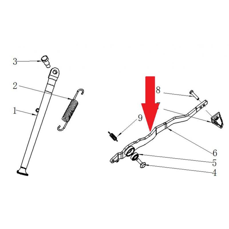 Foot Brake Lever - RFN 125cc / 140cc Thunder Dirt Bike