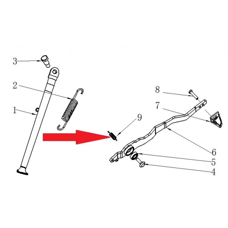Foot Brake Lever Spring - RFN 125cc / 140cc Thunder Dirt Bike