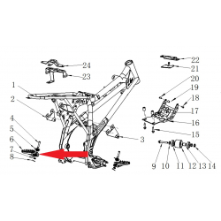 Left Foot Peg (Silver) - RFN 125cc / 140cc Thunder Dirt Bike