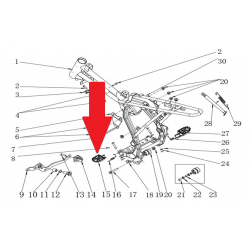 Foot Peg (Left) - RFN Thunder Pro 110cc Dirt Bike