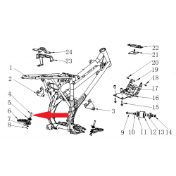 Foot peg pin - RFN 125cc / 140cc Thunder Dirt Bike