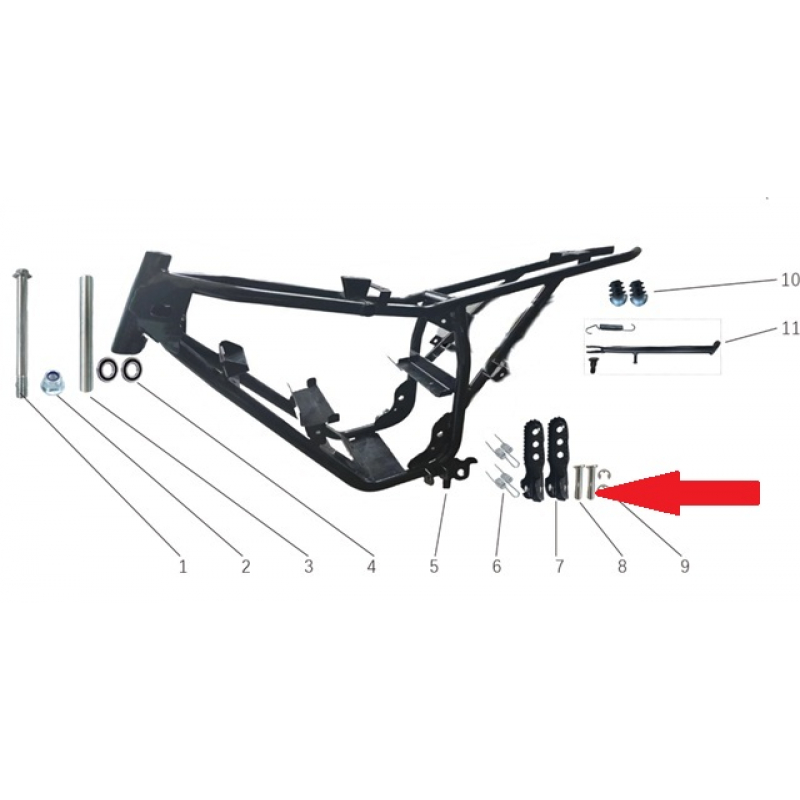 Foot Peg Pin Set (2pcs) - Storm 800w Dirt Bike