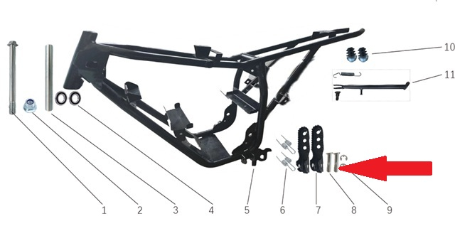 Foot Peg Pin Set (2pcs) - Storm 800w Dirt Bike