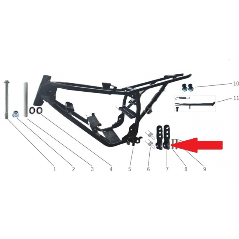 Foot Peg Set (2pcs) - Storm 800w Dirt Bike