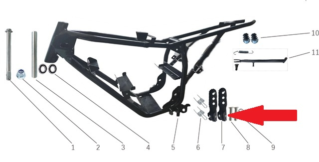 Foot Peg Set (2pcs) - Storm 800w Dirt Bike
