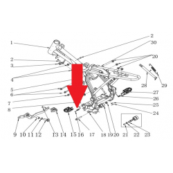Foot Peg Spring (Left) - RFN Thunder Pro 110cc Dirt Bike