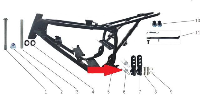 Foot Peg Spring Set (2pcs) - Storm 800w Dirt Bike