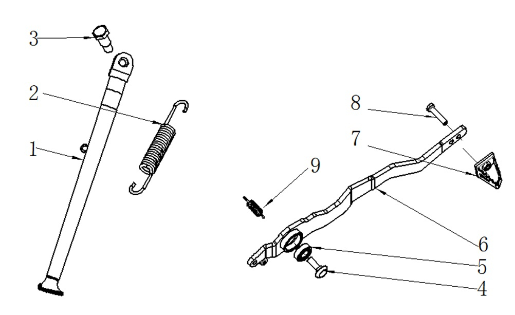 Foot Pegs & Side Stand - RFN Thunder 140cc