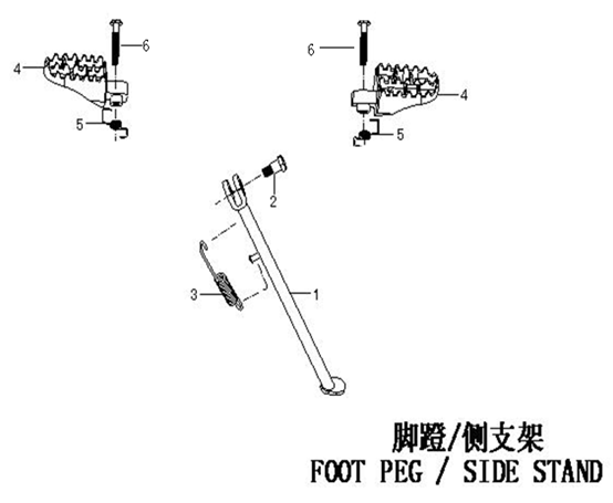 Foot Pegs & Side Stand