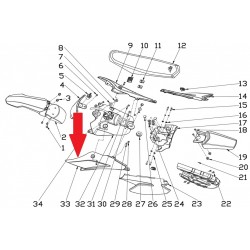 Fr. Left plastic body - RFN 70cc / 110cc Thunder Dirt Bike