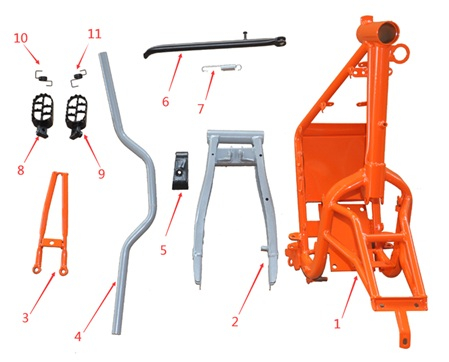 Frame - Storm 1200w / 2000w Dirt Bike Spare Parts