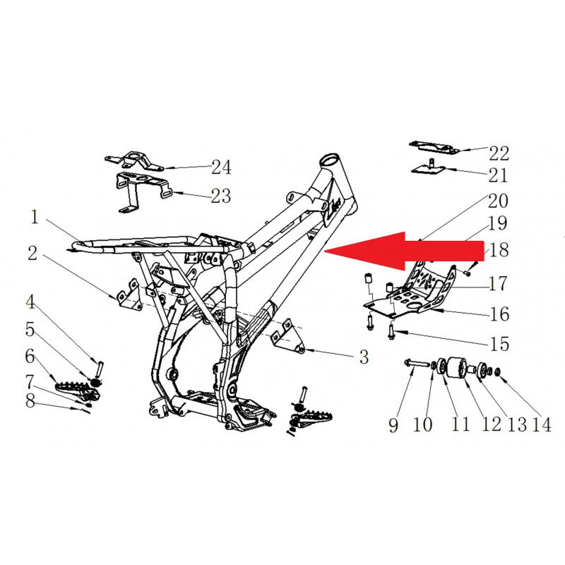 Frame Blue - RFN 125cc / 140cc Thunder Dirt Bike