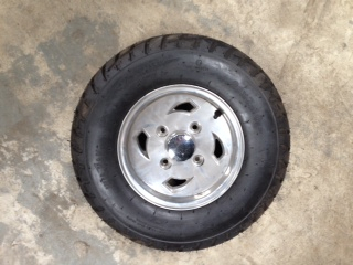 FRONT ALLOY WHEEL RIM & ROAD TYRE