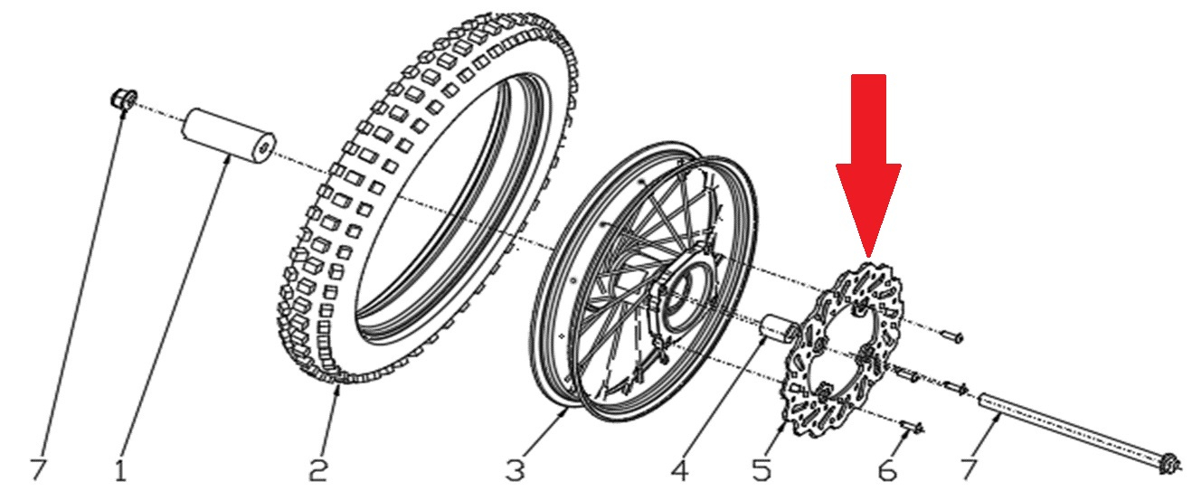Front Brake Disc - RFN 70cc / 110cc Thunder Dirt Bike